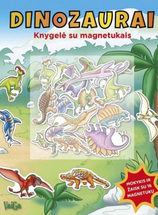 Knygelė su magnetukais „Dinozaurai“