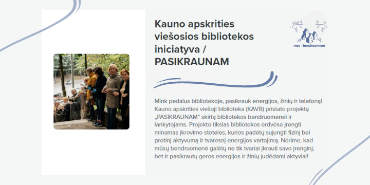 Balsuokite už bibliotekos iniciatyvą „PASIKRAUNAM“!