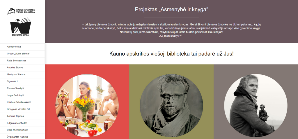 žymių Lietuvos žmonių mintys apie jų mėgstamiausias ir skaitomiausias knygas.