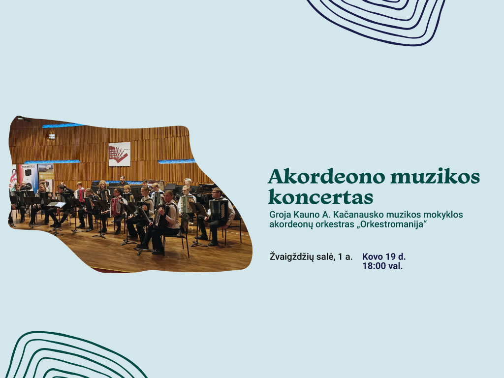 Ąžuolyno bibliotekoje – akordeono muzikos koncertas