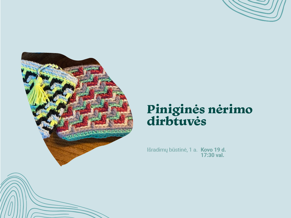 Piniginės nėrimo dirbtuvės