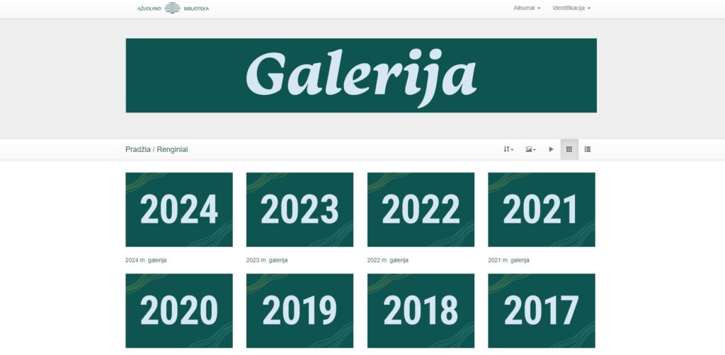 galerijos metų renginiai