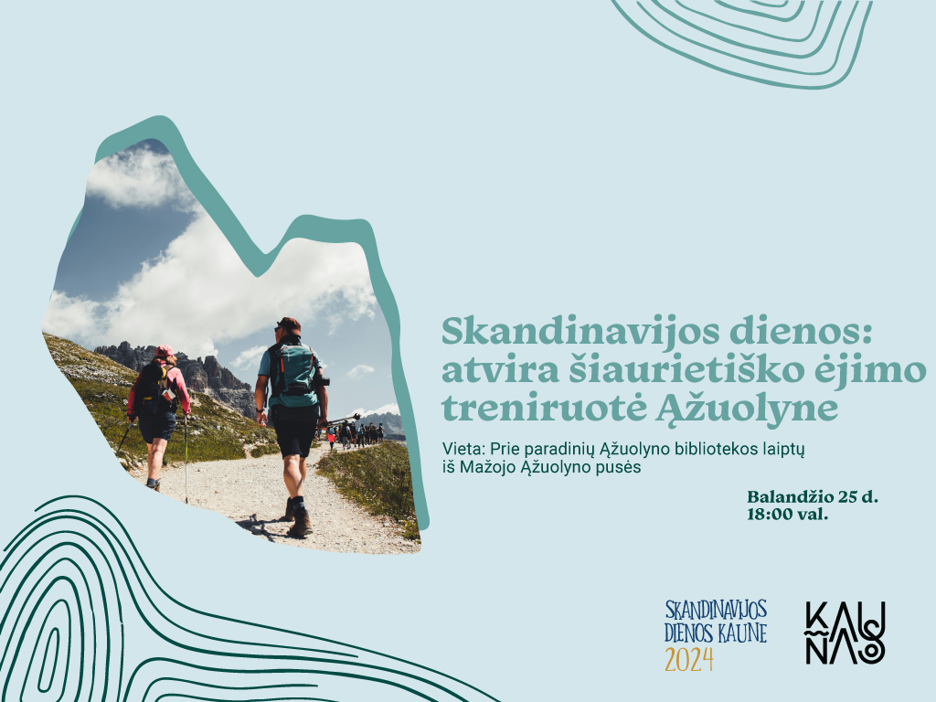 Skandinavijos dienos: atvira šiaurietiško ėjimo treniruotė Ąžuolyne