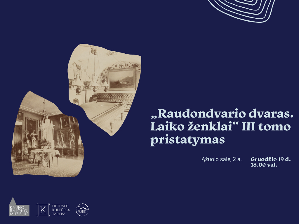 Gruodžio 19 d. 18.00 val. Ąžuolyno bibliotekos Ąžuolo salėje (Radastų g. 2, 2 a.) kviečiame iš arčiau susipažinti su iki šiol neviešinta Raudondvario istorija, tyrinėjama naujame knygos „Raudondvario dvaras. Laiko ženklai“ tome.