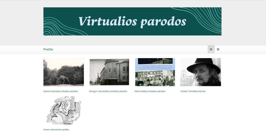 Virtualios bibliotekos parodos