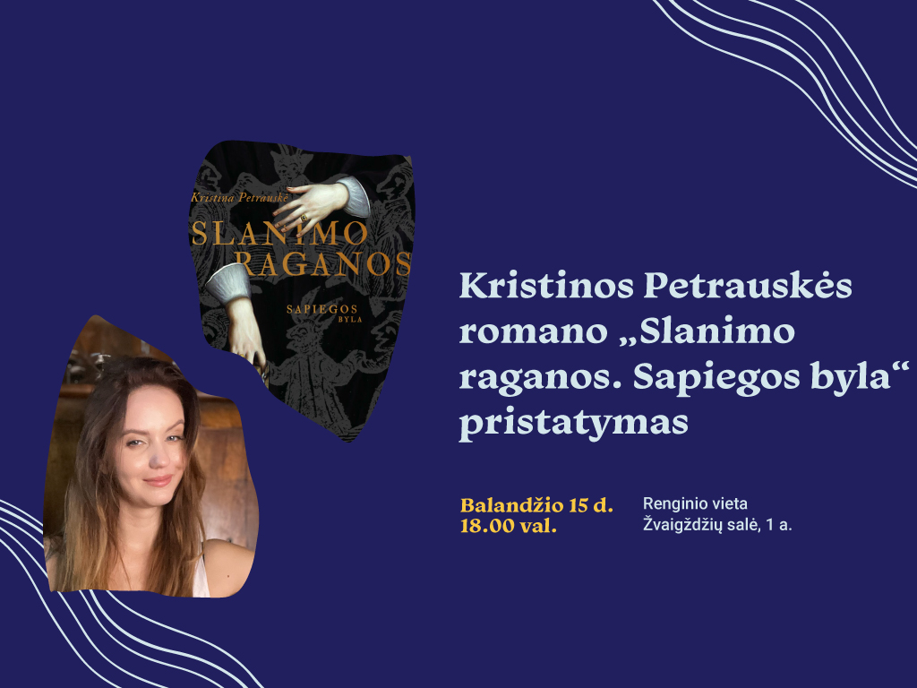 Kristina Petrauskė – istorikė, radijo laidų vedėja, istorijų pasakotoja, o dabar ir istorinio romano autorė. Ilgus metus skyrusi Lietuvos ir Vidurio Rytų Europos istorijos tyrinėjimams, ji gilinasi į praeities žmonių patirtis, kultūrinius ir politinius lūžius, siekia ne tik suprasti, bet ir perteikti istoriją gyvu, įtraukiančiu pasakojimu. Autorė aktyviai dalyvauja viešojoje erdvėje – skaito paskaitas, veda diskusijas apie istorinę atmintį, kritinį mąstymą ir visuomenės santykį su praeitimi. Savo kūryboje ji siekia sujungti mokslinį tikslumą su literatūriniu jautrumu, kad istorija būtų pažįstama ir išgyvenama. Jos debiutinis romanas „Slanimo raganos. Sapiegos byla“ – tai istorija, kuri remiasi kruopščiais istoriniais tyrimais, tačiau kartu įtraukia skaitytoją į emocingą, autentišką pasaulį. Pasitelkdama muziejininkystės, parodų kuravimo ir akademinių tyrimų patirtį, K.Petrauskė geba prakalbinti istoriją taip, kad ji tampa artima ir aktuali šiandienos skaitytojui. Renginį moderuos doc. dr. Laima Bucevičiūtė Kada: balandžio 15 d. 18.00 val. Kur: Žvaigždžių salė (Radastų g. 2, 1 a.) Lauksime jūsų atvykstant! Renginio metu bus fotografuojama ir / ar filmuojama, todėl jūs galite būti matomi renginio nuotraukose ar vaizdo įrašuose, kurie gali būti paskelbti įvairiose medijos priemonėse.