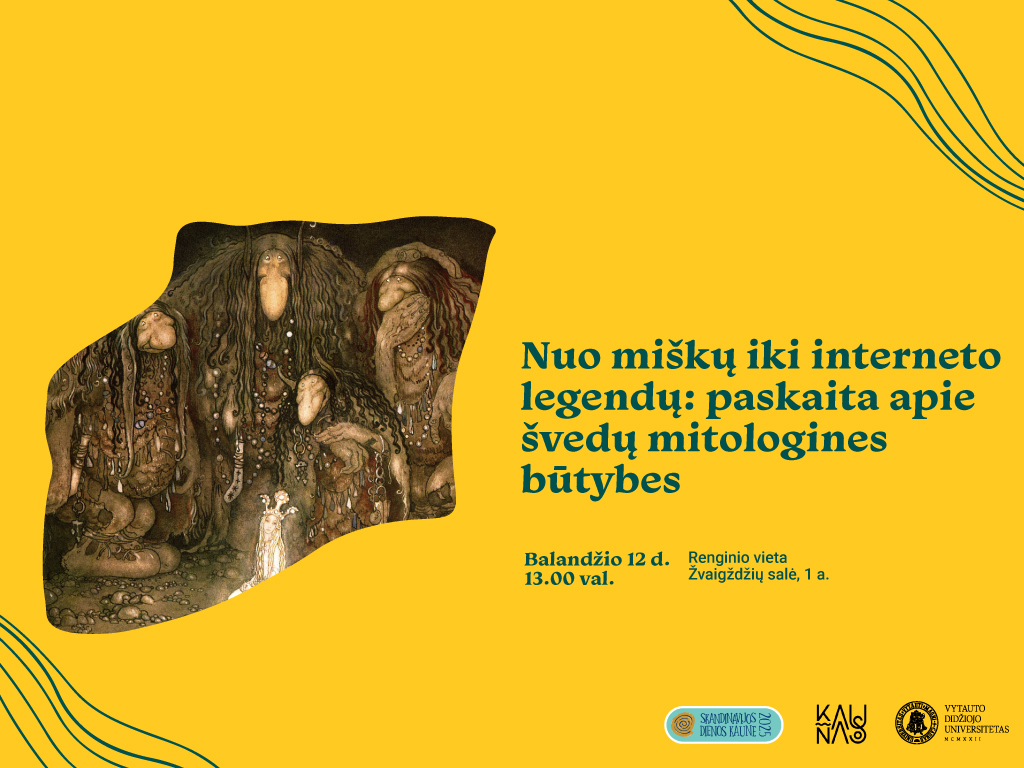 Kokios būtybės knibždėjo Švedijos miškuose? Ar tos pačios legendos tebegyvena interneto platybėse? Ąžuolyno biblioteka kartu su Vytauto Didžiojo universiteto švedų kultūros ir kalbos dėstytoja Liveta Ūsele kviečia pasinerti į Skandinavijos šalių mitologiją ir jos atspindžius šiuolaikinėje kultūroje.