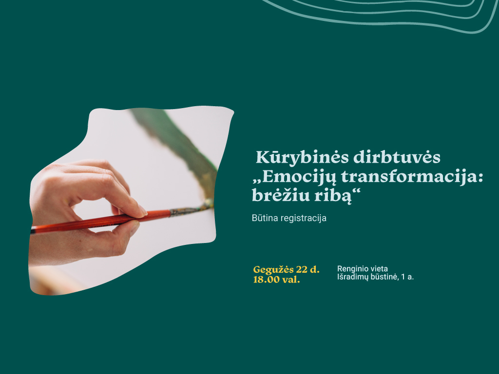 Ąžuolyno biblioteka kviečia visus, norinčius išlaisvinti vaizduotę ir geriau pažinti save, dalyvauti kūrybinėse dirbtuvėse „Emocijų transformacija: brėžiu ribą“.