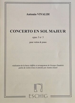 Antonio Vivaldi „Concerto en sol majeur“