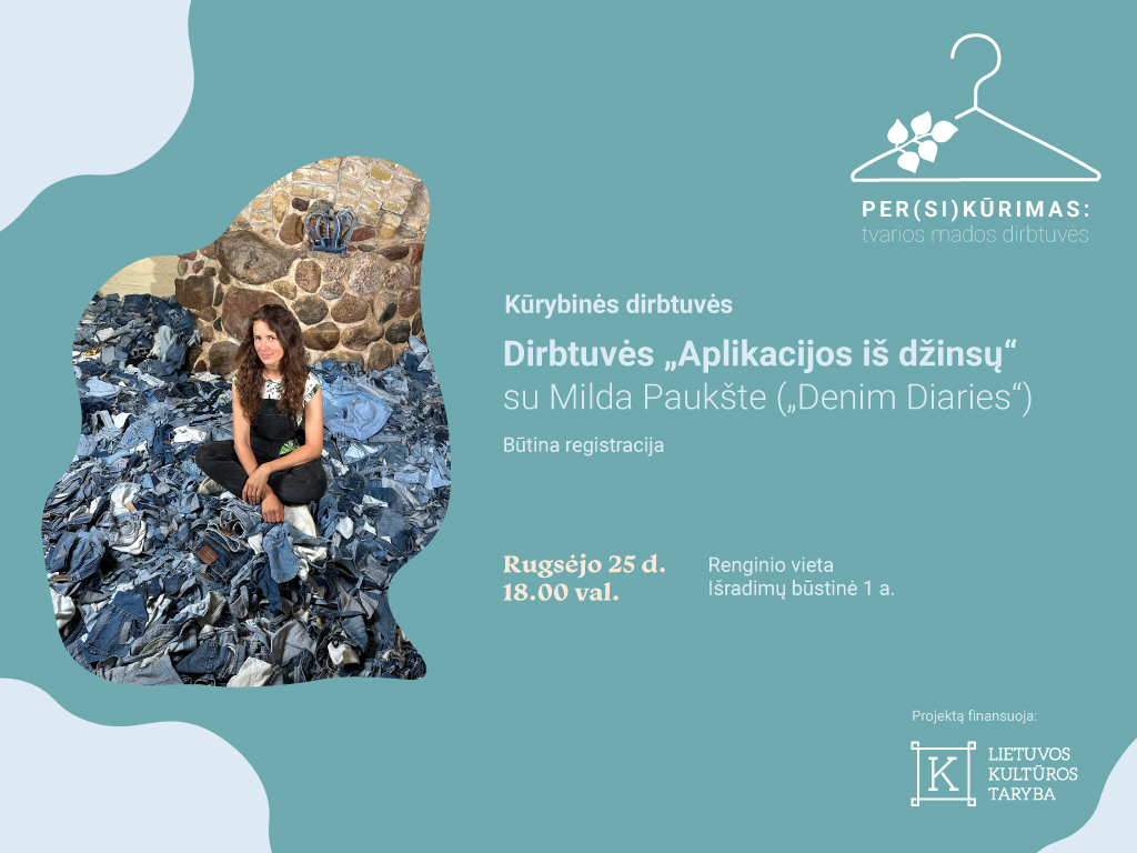 Rugsėjo 25 d. 18.00 val. susitikime Ąžuolyno bibliotekos Išradimų būstinėje (Radastų g. 2, 1 a.) – čia kartu siūsime džinsines kišenes ant pabodusių drabužių ar aksesuarų, suteikdami jiems naują gyvenimą ir išskirtinį stilių!