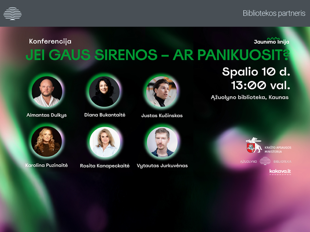 Spalio 10 d. kviečiame pasitreniruoti – ne sporto salėje, o emocinio atsparumo konferencijoje! Čia sužinosite, kaip tvarkytis su nerimu, atrasti kūno ir proto balansą, o prireikus – ne pasimesti, o veikti.