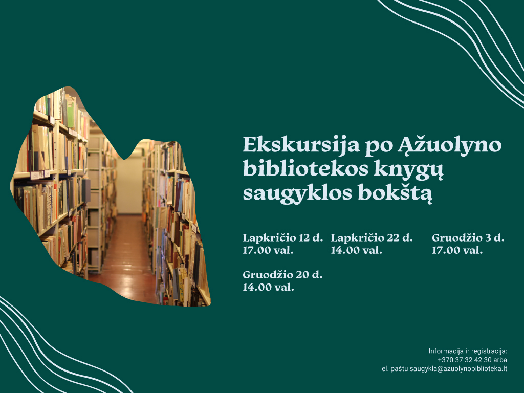 Ekskursija po Ąžuolyno bibliotekos knygų saugyklos bokštą