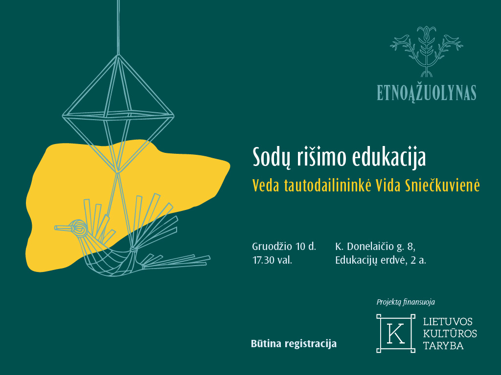 Gruodžio 10 d. (trečiadienį) 17.30 val. Ąžuolyno biblioteka kviečia į Edukacijų erdvėje (K. Donelaičio g. 8, 2 a.) vyksiančią sodų rišimo edukaciją.