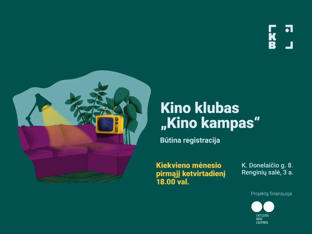 Naujo projekto startas: klubas „Kino kampas“ kviečia į pirmąjį susitikimą