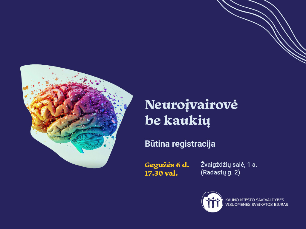 Kauno miesto savivaldybės visuomenės sveikatos biuras kartu su Ąžuolyno biblioteka tęsia neuroįvairovei skirtą renginių ciklą ir gegužės 6 d. 17.30 val. kviečia į būtent maskavimosi temai dedikuotą susitikimą Ąžuolyno bibliotekos Žvaigždžių salėje (Radastų g. 2, 1 a.).