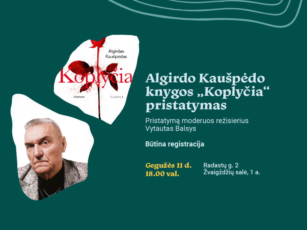 Gegužės 11 d. 18.00 val. kviečiame į knygos „Koplyčia“ pristatymą, vyksiantį Ąžuolyno bibliotekos Žvaigždžių salėje (Radastų g. 2, 1 a.). Skausmingą, tačiau vilties kupiną istoriją nagrinėsime kartu su knygos autoriumi Algirdu Kaušpėdu ir režisieriumi Vytautu Balsiu.