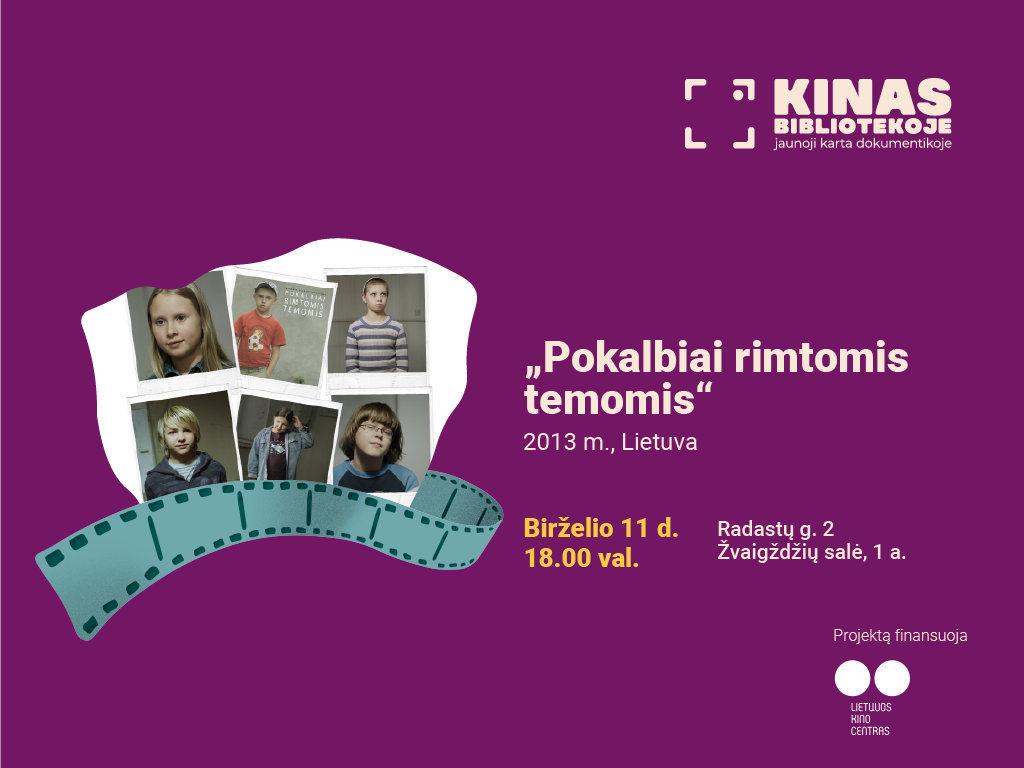 Dokumentinis kinas kaip būdas suprasti jauną žmogų: Ąžuolyno bibliotekoje – filmo „Pokalbiai rimtomis temomis“ peržiūra