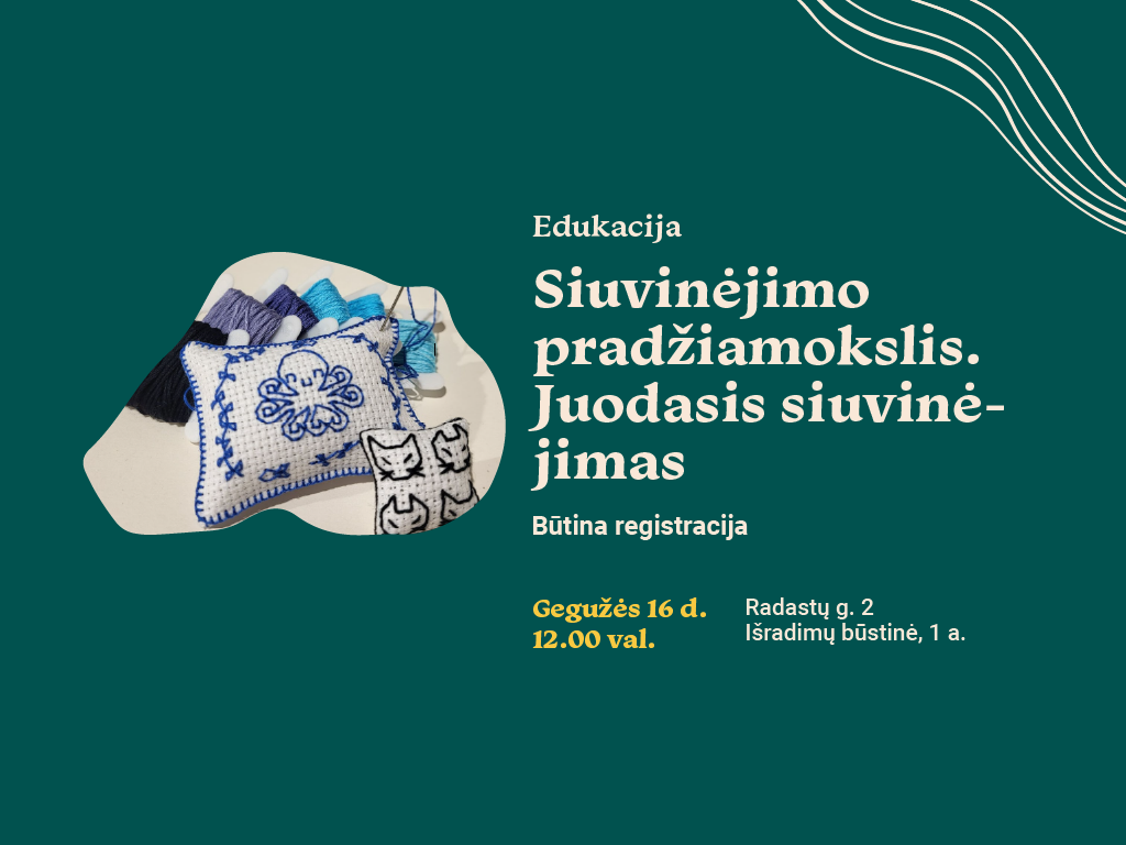 Siuvinėjimo pradžiamokslis. Juodasis siuvinėjimas